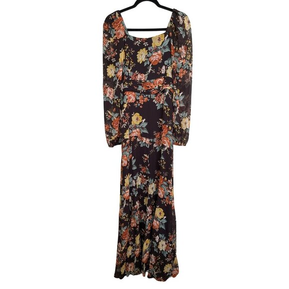 Veronica Beard $898 Silk Runway Maxi Dress Avani Floral Puff Sleeve Sz 2 NWT - Picture 9 of 11